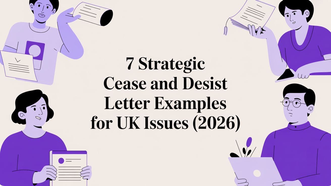 7 Strategic Cease and Desist Letter Examples for UK Issues (2026)