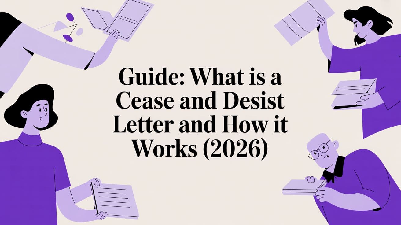 What is a cease and desist letter?